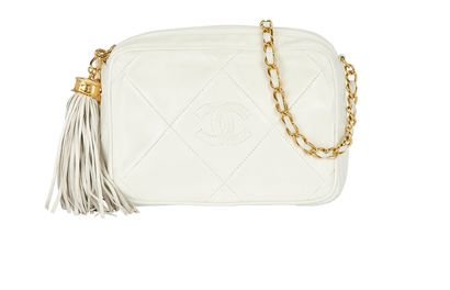 Chanel Vintage Mini Camera Cross Body Bag, &pound;2,700, Handbags, White, Lace, Front view